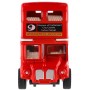 Autobus Londýn červený kovový patrový doubledecker zpětný chod