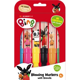 JIRI MODELS Foukací fixy set 6ks + 4 šablony králíček Bing