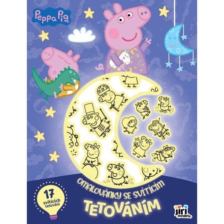 JIRI MODELS Omalovánky se svítícím tetováním Peppa Pig
