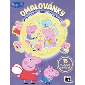 JIRI MODELS Omalovánky se svítícími samolepkami Peppa Pig