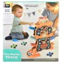 Autodráha sjezdová poschoďová 33x38cm set s 8 autíčky plast