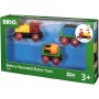 BRIO Mašinka elektrická set se 2 vagónky na baterie k vláčkodráze 33319 Světlo