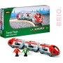 BRIO DŘEVO Vlak osobní s vagonky set 5ks se 2 panáčky v krabici