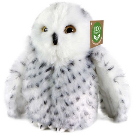 PLYŠ Sova bílá polární 18cm Eco-Friendly *PLYŠOVÉ HRAČKY*