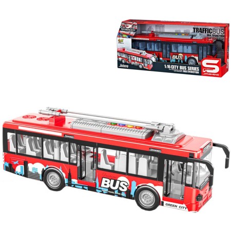 Trolejbus 1:16 městská hromadná doprava MHD na baterie Světlo Zvuk
