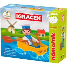 EFKO IGRÁČEK Námořník povolání set figurka kloubová s lodičkou