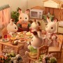 Sylvanian Families Rodina chocolate králíků nová set 4 figurky v krabici