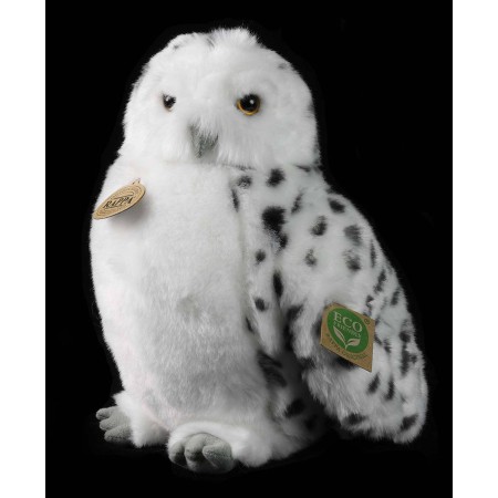 PLYŠ Pták sova polární 28cm otáčecí hlava Eco-Friendly *PLYŠOVÉ HRAČKY*
