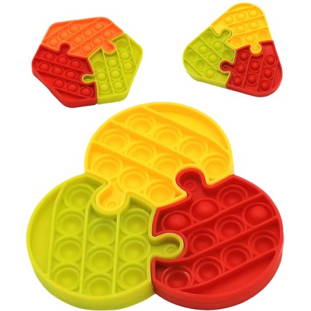 Hra Pop It puzzle antistresové 3 dílky skládačka Bubble Pops 3 druhy