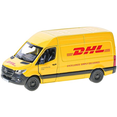 KINSMART Auto model dodávka 1:48 Mercedes-Benz DHL 13cm kov PB