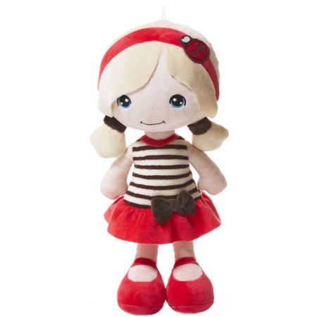 LEVENYA PLYŠ Panenka Anette 30cm textilní na mazlení do postýlky