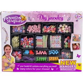 Korálky ethno navlékací kreativní set s přívěsky výroba dětská bižuterie