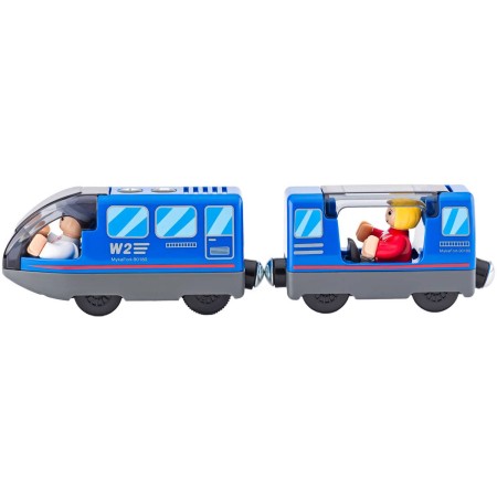 WOODY Mašinka + vagónek vláček se 2 figurkami na baterie Zvuk