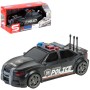 Auto sportovní policejní černé na setrvačník policie na baterie Světlo Zvuk