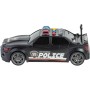 Auto sportovní policejní černé na setrvačník policie na baterie Světlo Zvuk