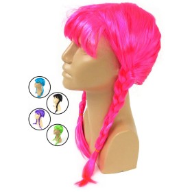 KARNEVAL Paruka s copánky 5 barev neon *KARNEVALOVÝ DOPLNĚK*