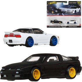 MATTEL HOT WHEELS Prémiový angličák set 2 auta Nissan kov