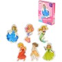 PUZZLE 6v1 Disney Princezny 18x13cm velké dílky 17ks skládačka v krabici