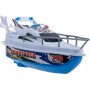 Člun policejní pátrací 22cm do vody na baterie 2 barvy plast