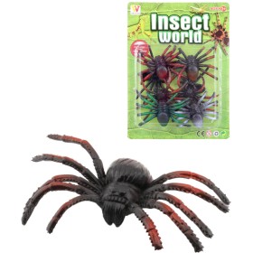 Zvířátko pavouk barevný set 8ks na kartě plast