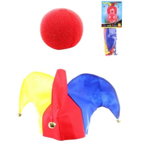 KARNEVAL Klaunův nos a čepice s rolničkami *KARNEVALOVÝ DOPLNĚK*
