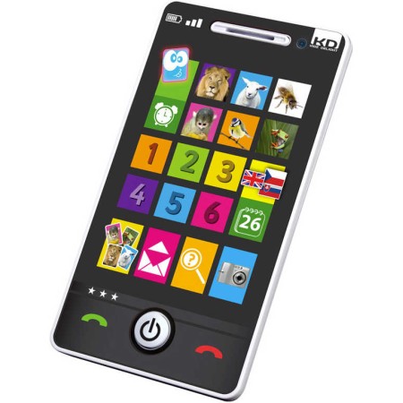 Telefon smartphone dětský dotykový 4 hry naučný na baterie CZ/SK/AJ Zvuk