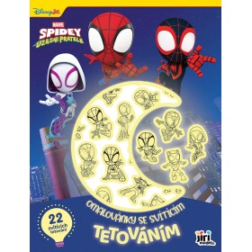 JIRI MODELS Omalovánky se svítícím tetováním Spidey