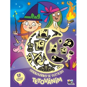 JIRI MODELS Omalovánky se svítícím tetováním Strašidla a čarodějnice