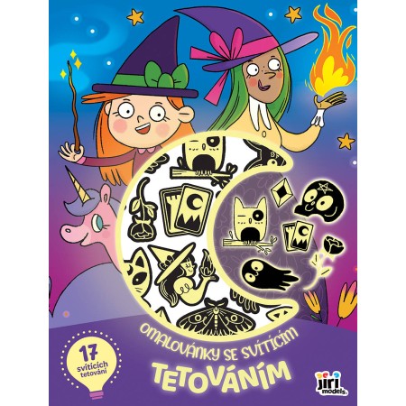 JIRI MODELS Omalovánky se svítícím tetováním Strašidla a čarodějnice