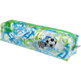 Pouzdro na pera a drobnosti Goal Time průhledný penál Fotbal