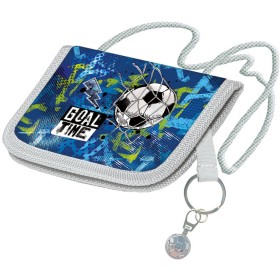 Peněženka dětská školní na krk Goal Time s potiskem fotbal s klíčenkou