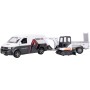 KIDS GLOBE Traffic auto VW Transporter set s bagrem a přívěsem PB kov