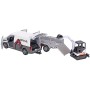 KIDS GLOBE Traffic auto VW Transporter set s bagrem a přívěsem PB kov