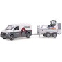 KIDS GLOBE Traffic auto VW Transporter set s bagrem a přívěsem PB kov
