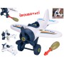 Letadlo vrtulové šroubovací Policie volný chod montážní set s nástrojem