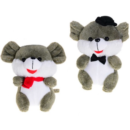 PLYŠ Baby myška 20cm sedící 2 druhy *PLYŠOVÉ HRAČKY*