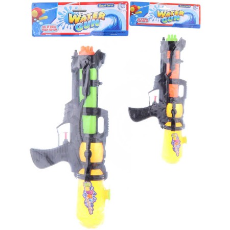 Pistole vodní 37cm se zásobníkem na vodu 2 barvy plast v sáčku
