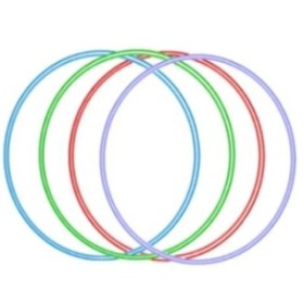 PL Obruč gymnastická barevná malá 60 cm Hula Hoop
