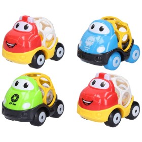 Auto baby chrastící s očima chrastítko pro nejmenší 4 barvy