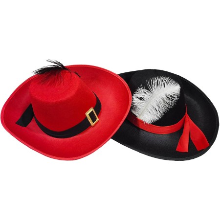 KARNEVAL Klobouk mušketýrský 2 barvy *KARNEVALOVÝ DOPLNĚK*