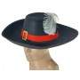 KARNEVAL Klobouk mušketýrský 2 barvy *KARNEVALOVÝ DOPLNĚK*