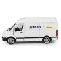Auto kovová dodávka přepravní společnost PPL zpětný chod