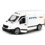 Auto kovová dodávka přepravní společnost PPL zpětný chod