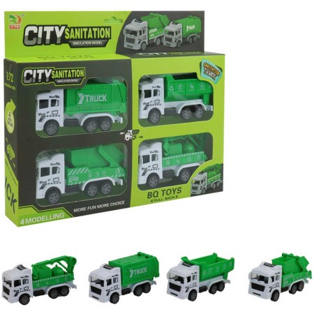 Auto technické služby 13cm zpětný chod svoz komunálního odpadu 4 druhy plast