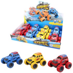 Auto terénní 19cm velká kola 360 obracecí na setrvačník 3 barvy plast