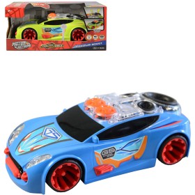 Auto závodní na baterie 23cm vibrující reproduktory 2 barvy Světlo Zvuk