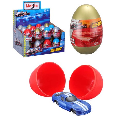 MAISTO Egg autíčko 7cm kovový model ve vajíčku s překvapením různé druhy