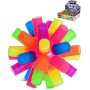 Hopík barevný míček 8cm ježek s výstupky na baterie Světlo