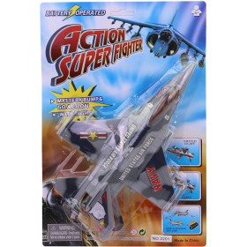 Letadlo vojenské stíhačka narážecí jezdící na baterie Světlo