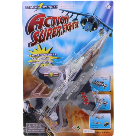 Letadlo vojenské stíhačka narážecí jezdící na baterie Světlo